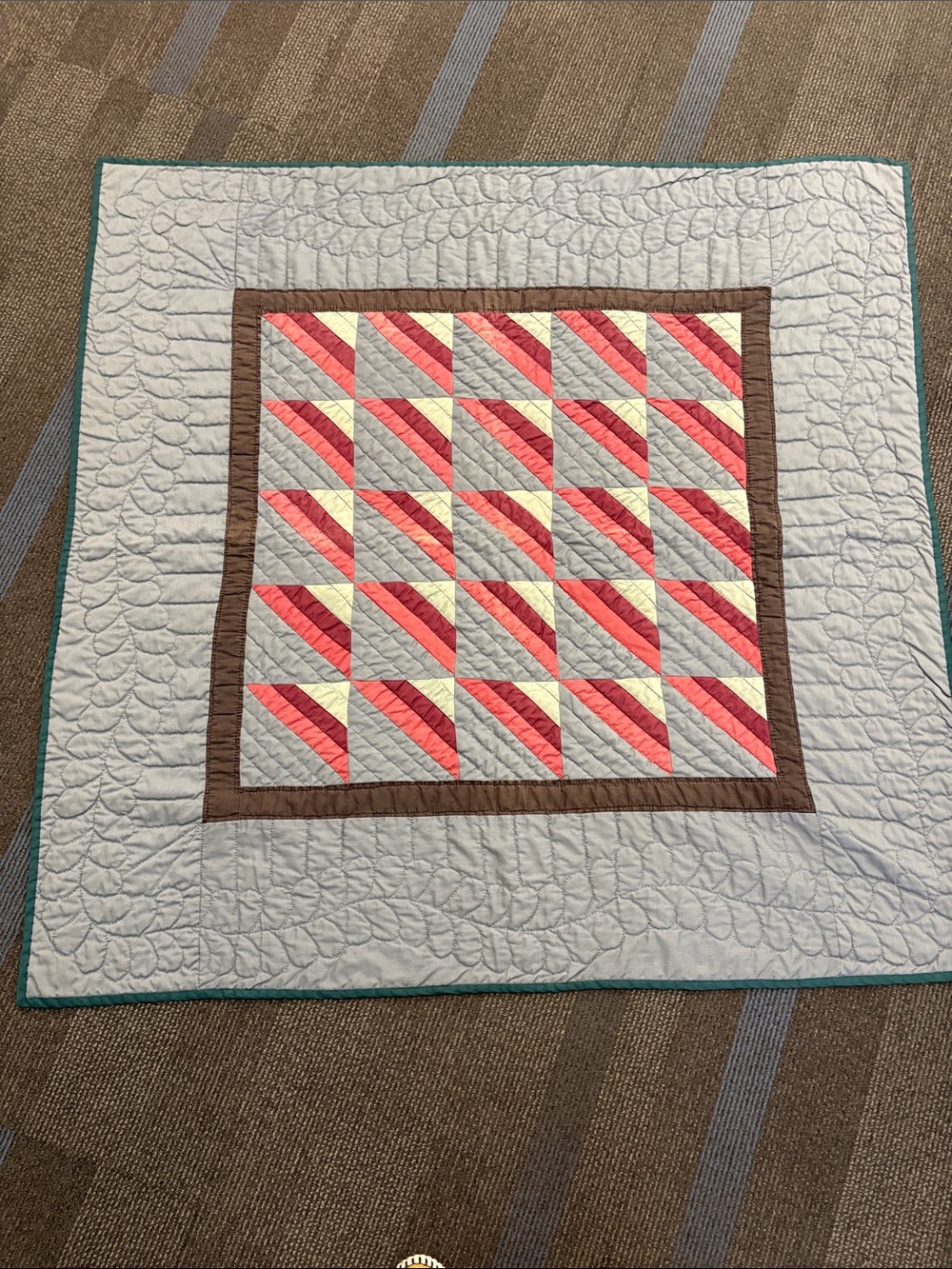 HAND SEWN AMISH QUILT 52” square